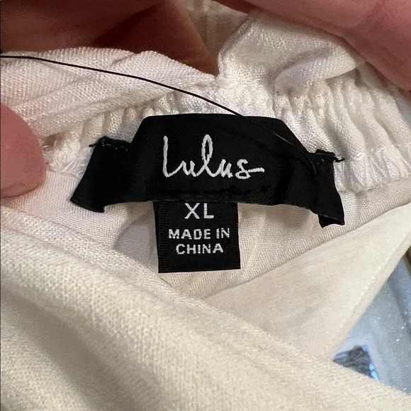 Lulus White High Waist Sleeveless Jumpsuit  Wide Leg Sz XL NWT - Picture 8 of 8